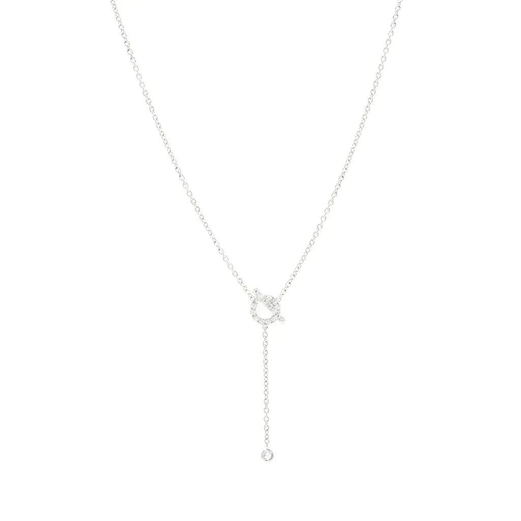 [⭐Hildren Jewelry]FINESSE SILVER DIAMOND NECKLACE