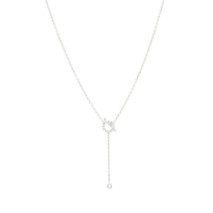 [⭐Hildren Jewelry]FINESSE SILVER DIAMOND NECKLACE
