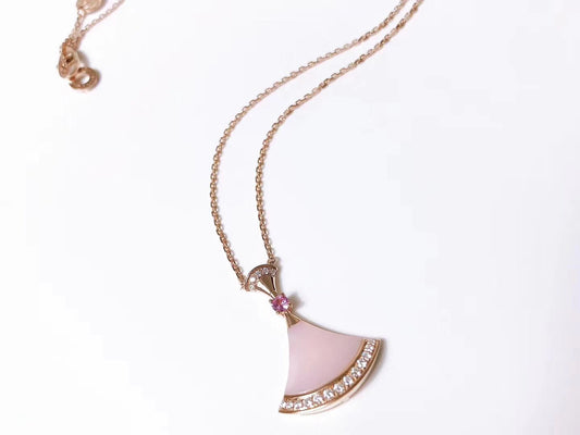 [⭐Hildren Jewelry]DREAM NECKLACE PINK MOP DIAMOND