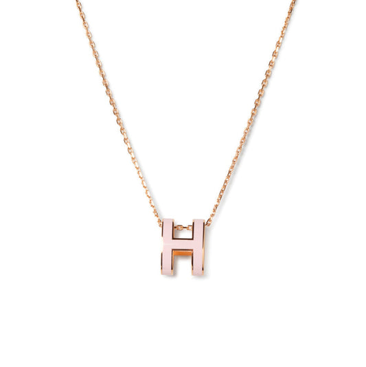 [⭐Hildren Jewelry]POP H PEDANT PINK GOLD