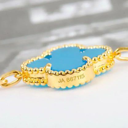 [⭐Hildren Jewelry] CLOVER 5 MOTIF TURQUOISE BRACELET COLLECTION