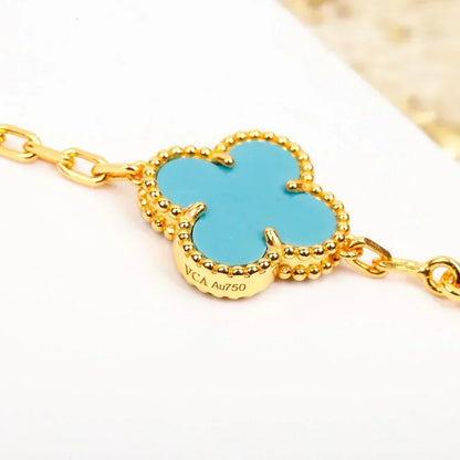 [⭐Hildren Jewelry] CLOVER 5 MOTIF TURQUOISE BRACELET COLLECTION