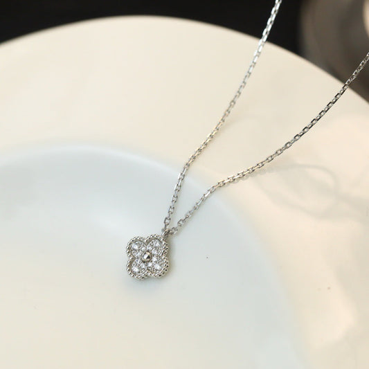 [⭐Hildren Jewelry]CLOVER MINI 9.5MM PENDANT DIAMOND NECKLACE