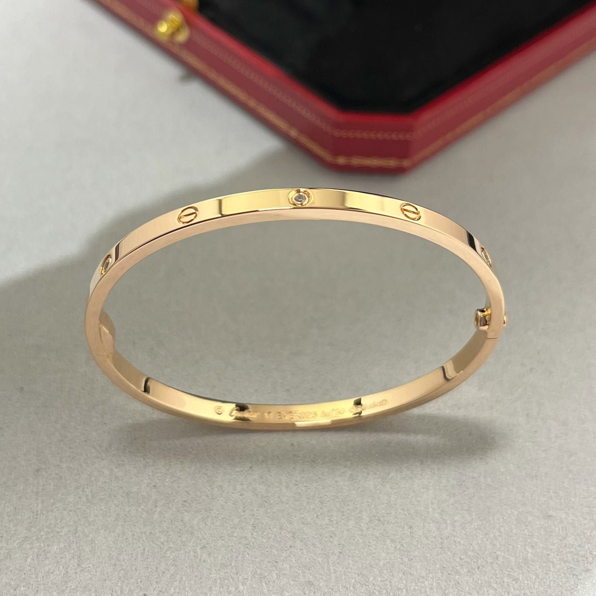 [⭐Hildren Jewelry]LOVE BRACELET 3.65MM 6 DIAMONDS