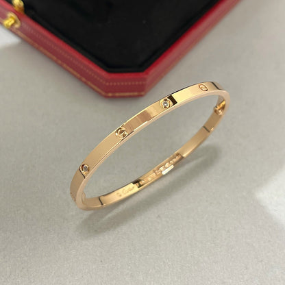 [⭐Hildren Jewelry]LOVE BRACELET 3.65MM 6 DIAMONDS
