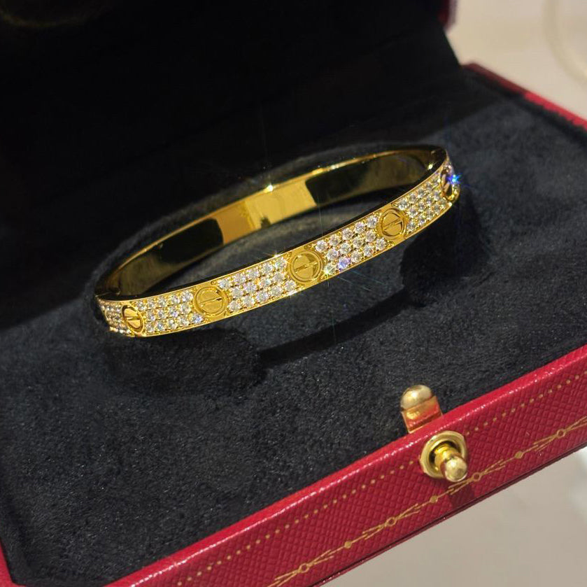 [⭐Hildren Jewelry]LOVE BRACELET 6.1MM DIAMOND-PAVED