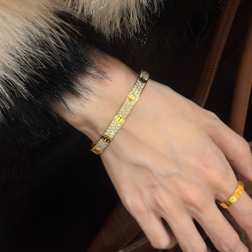 [⭐Hildren Jewelry]LOVE BRACELET 6.1MM DIAMOND-PAVED