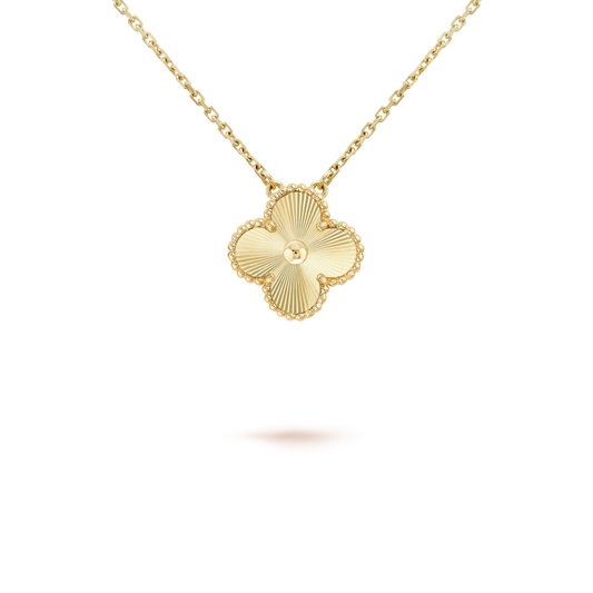[⭐Hildren Jewelry]CLOVER 15MM LASER NECKLACE AND BOX