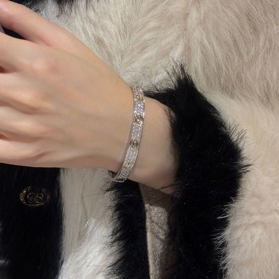 [⭐Hildren Jewelry]LOVE BRACELET 6.1MM DIAMOND-PAVED