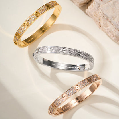 [⭐Hildren Jewelry]LOVE BRACELET 6.1MM DIAMOND-PAVED