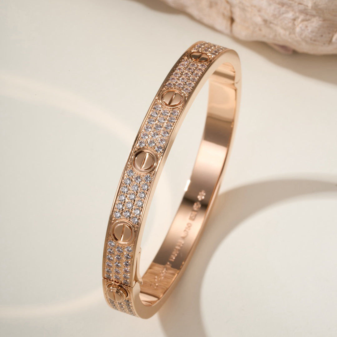 [⭐Hildren Jewelry]LOVE BRACELET 6.1MM DIAMOND-PAVED