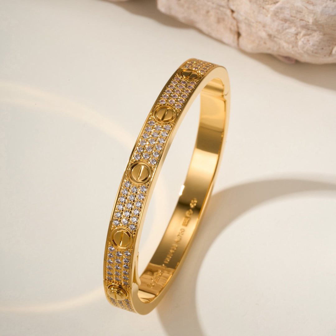 [⭐Hildren Jewelry]LOVE BRACELET 6.1MM DIAMOND-PAVED