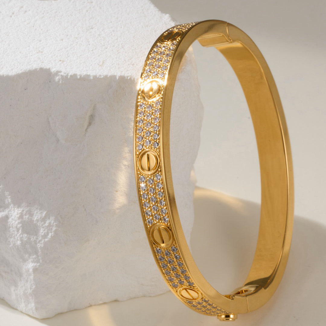 [⭐Hildren Jewelry]LOVE BRACELET 6.1MM DIAMOND-PAVED