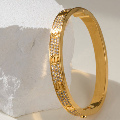 [⭐Hildren Jewelry]LOVE BRACELET 6.1MM DIAMOND-PAVED