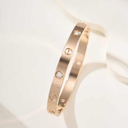[⭐Hildren Jewelry]LOVE BRACELET 6.1MM 4 DIAMONDS