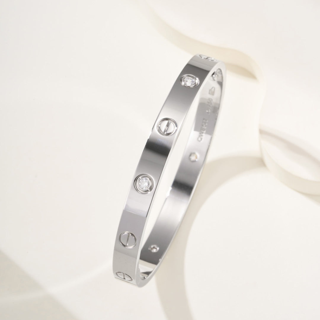 [⭐Hildren Jewelry]LOVE BRACELET 6.1MM 4 DIAMONDS