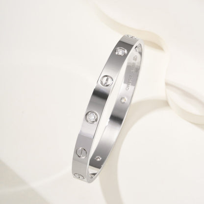 [⭐Hildren Jewelry]LOVE BRACELET 6.1MM 4 DIAMONDS