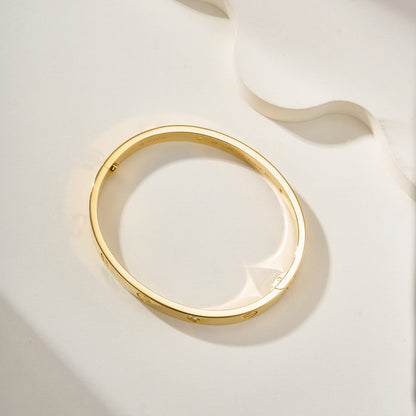 [⭐Hildren Jewelry]LOVE BRACELET 6.1MM 4 DIAMONDS