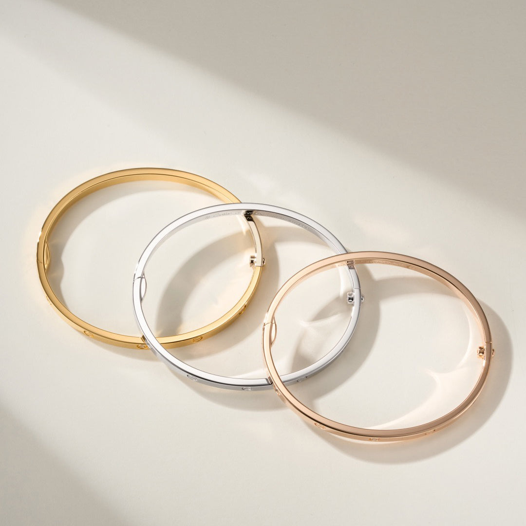 [⭐Hildren Jewelry]LOVE BRACELET 3.65MM 6 DIAMONDS