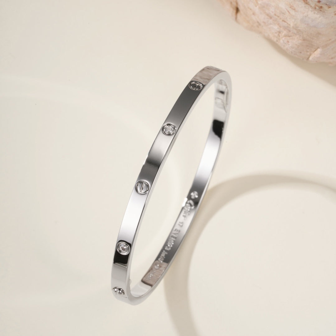 [⭐Hildren Jewelry]LOVE BRACELET 3.65MM 6 DIAMONDS
