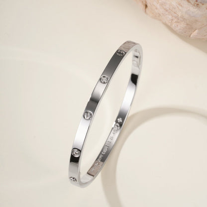 [⭐Hildren Jewelry]LOVE BRACELET 3.65MM 6 DIAMONDS