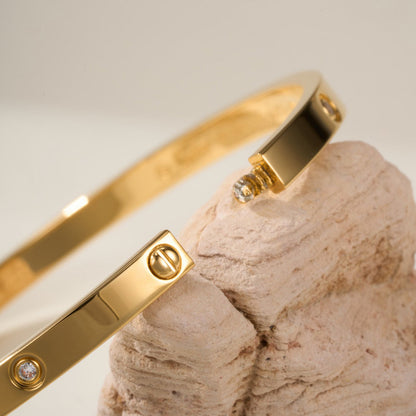 [⭐Hildren Jewelry]LOVE BRACELET 3.65MM 6 DIAMONDS