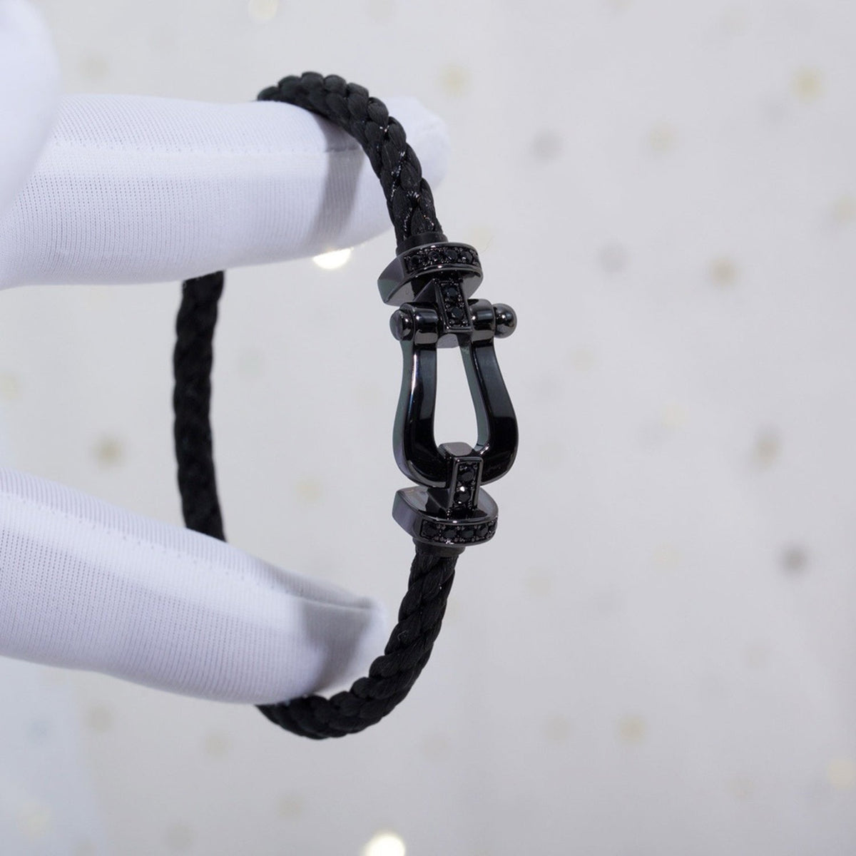 [⭐Hildren Jewelry]FORCE LARGE SERIES HORSESHOE BLACK SAMURAI BRACELET
