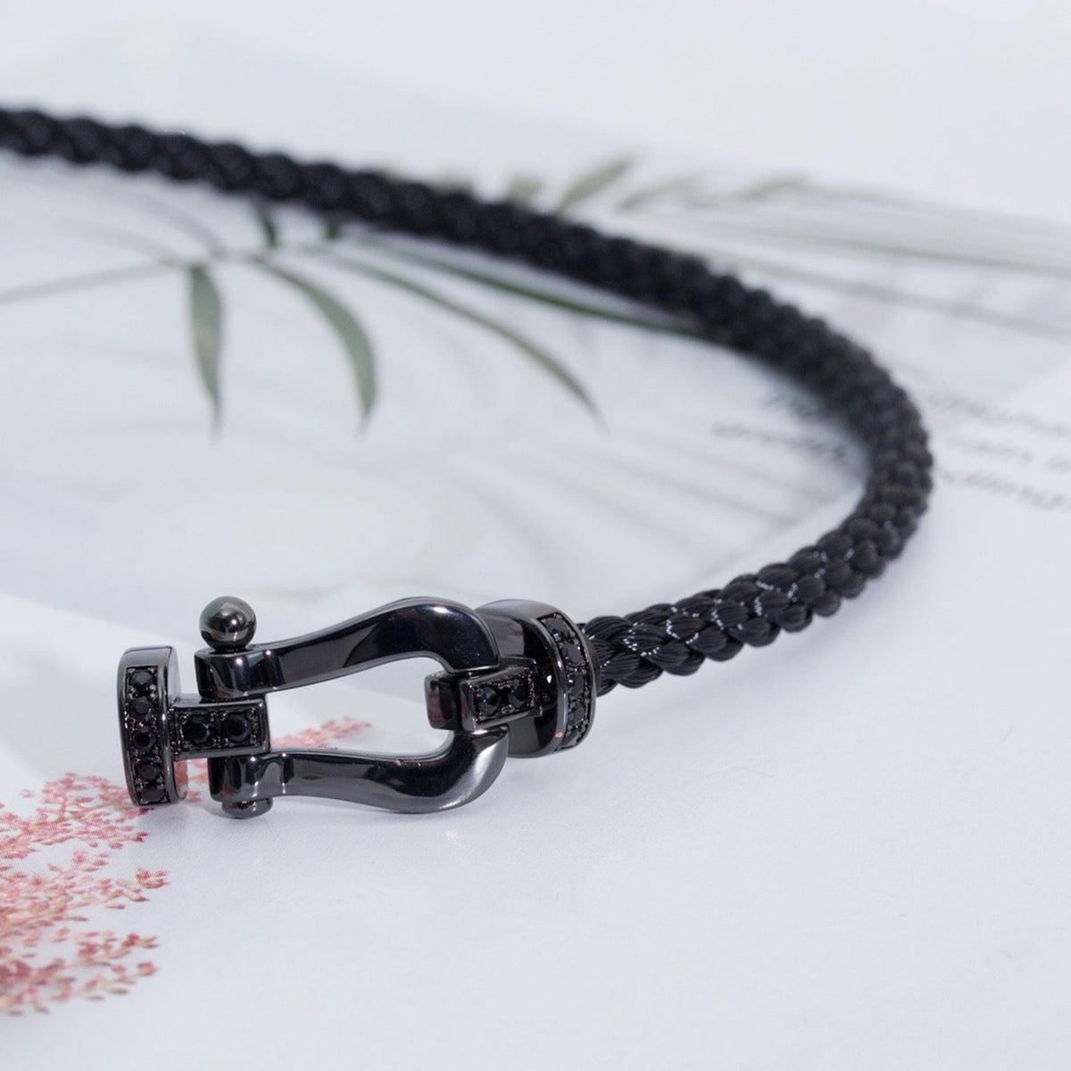 [⭐Hildren Jewelry]FORCE LARGE SERIES HORSESHOE BLACK SAMURAI BRACELET