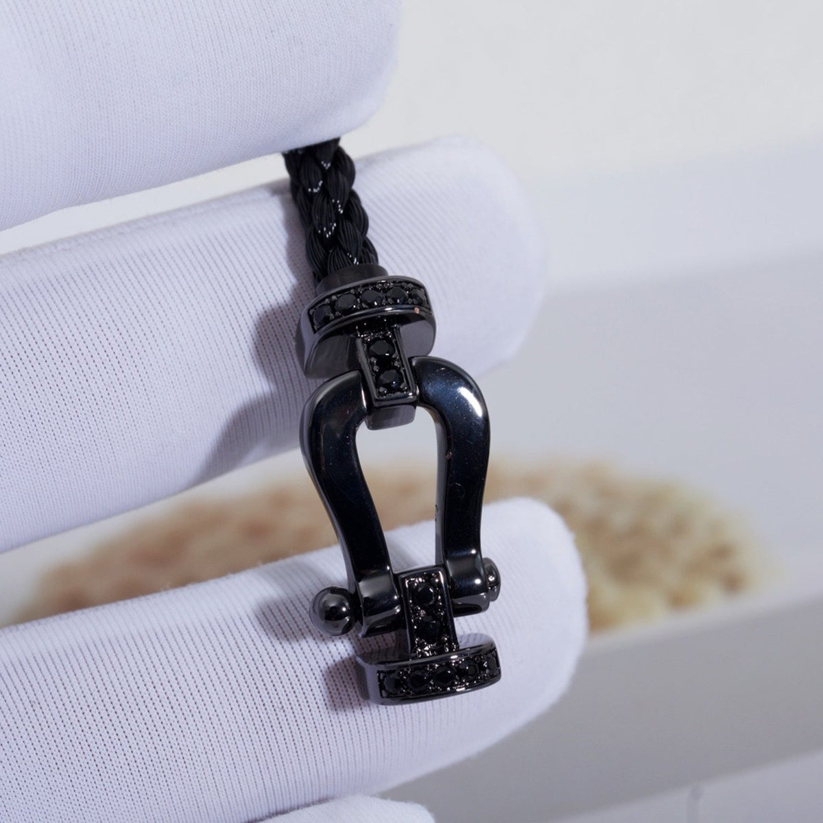 [⭐Hildren Jewelry]FORCE LARGE SERIES HORSESHOE BLACK SAMURAI BRACELET
