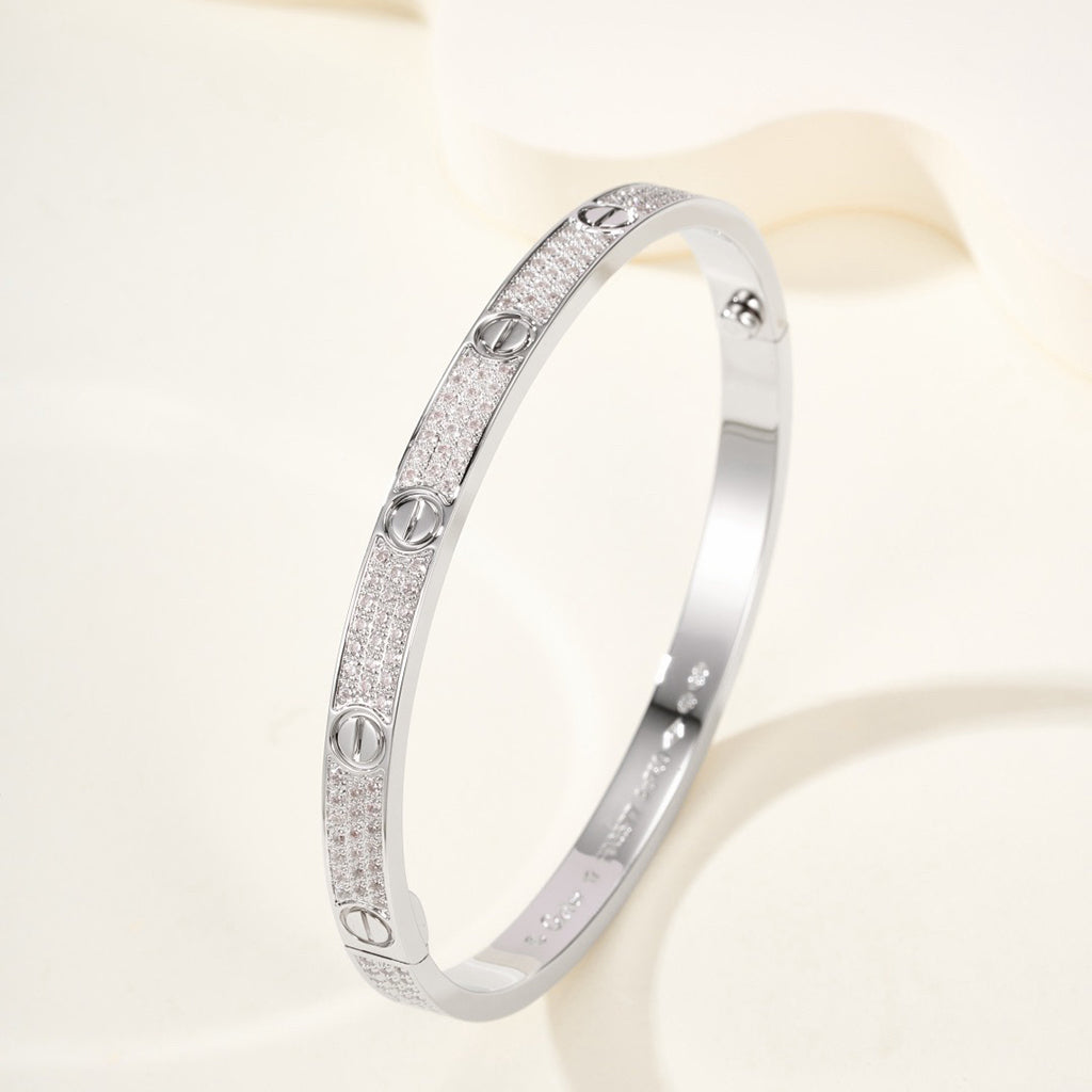 [⭐Hildren Jewelry]LOVE BRACELET 4.8MM DIAMOND-PAVED