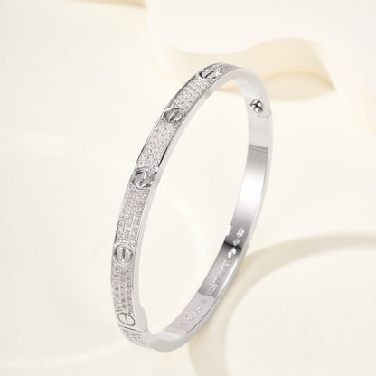 [⭐Hildren Jewelry]LOVE BRACELET 4.8MM DIAMOND-PAVED