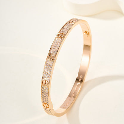 [⭐Hildren Jewelry]LOVE BRACELET 4.8MM DIAMOND-PAVED