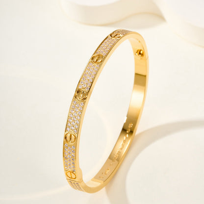 [⭐Hildren Jewelry]LOVE BRACELET 4.8MM DIAMOND-PAVED