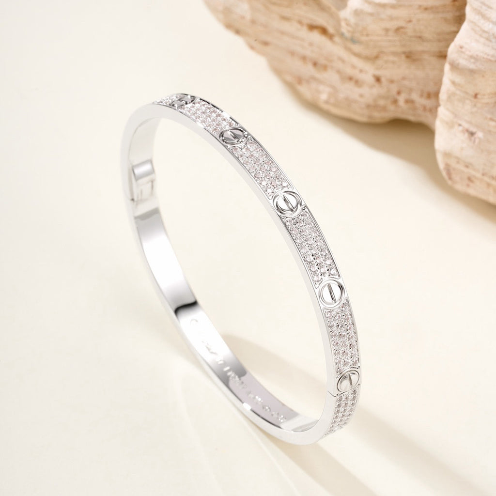 [⭐Hildren Jewelry]LOVE BRACELET 4.8MM DIAMOND-PAVED