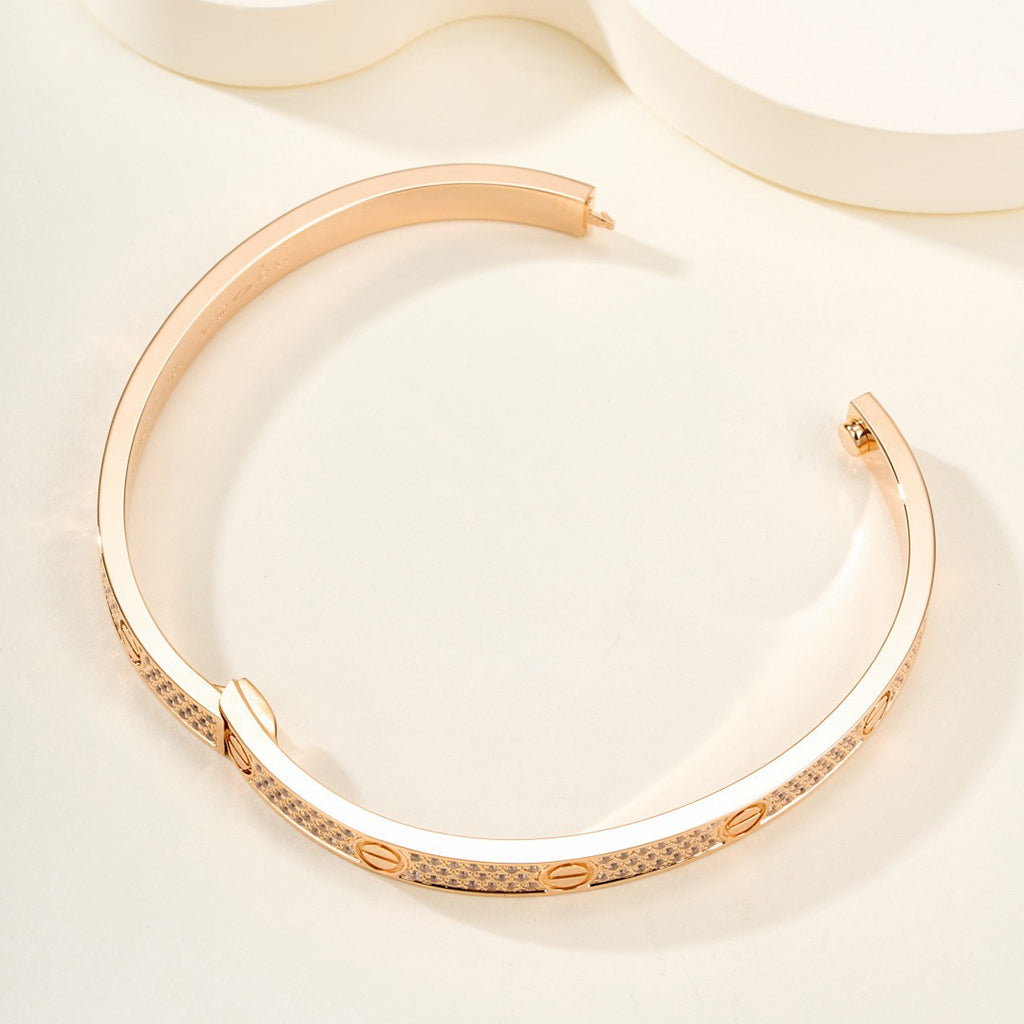 [⭐Hildren Jewelry]LOVE BRACELET 4.8MM DIAMOND-PAVED