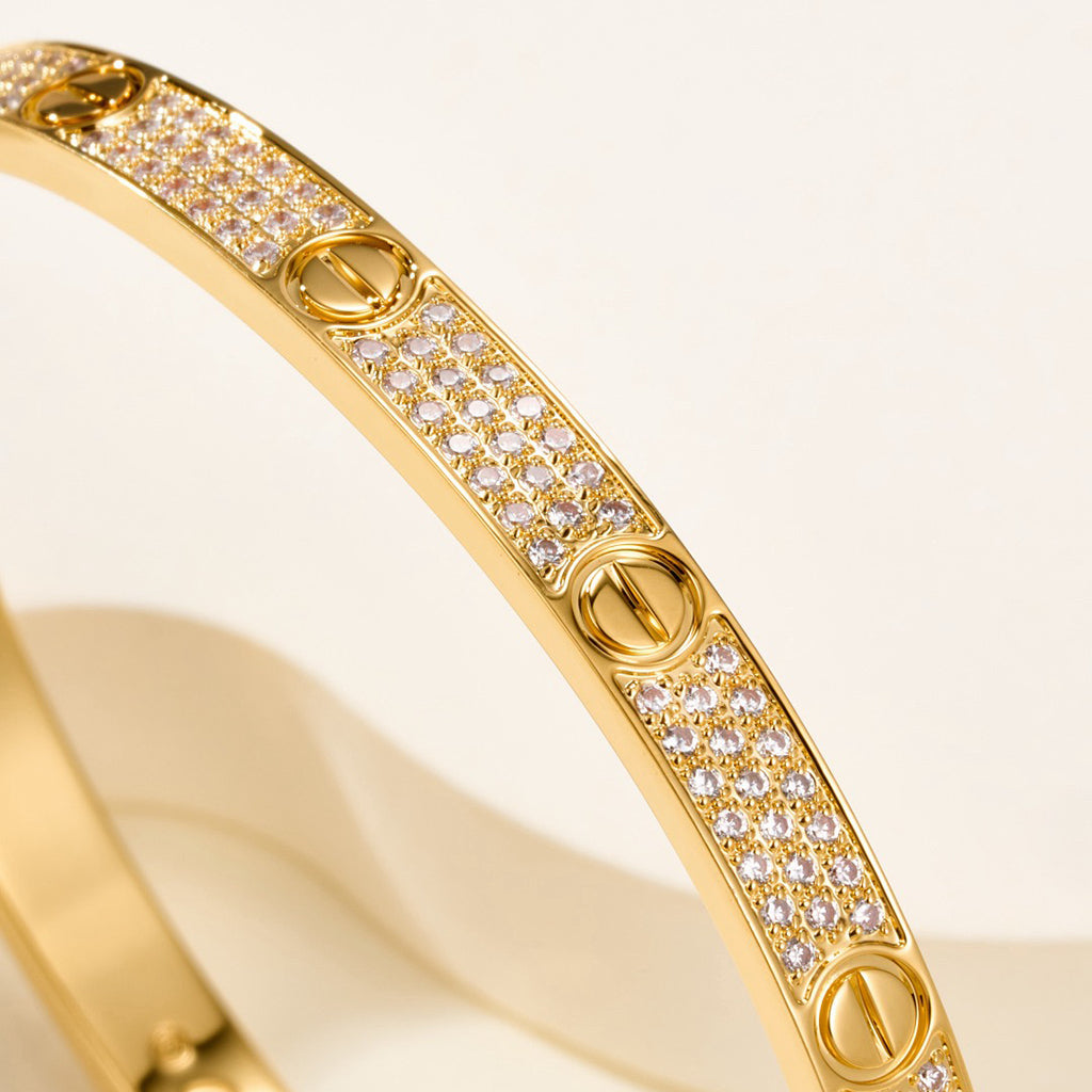 [⭐Hildren Jewelry]LOVE BRACELET 4.8MM DIAMOND-PAVED
