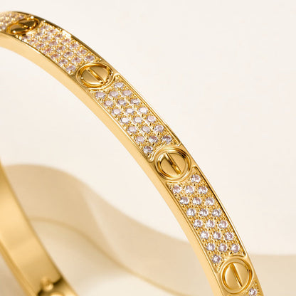 [⭐Hildren Jewelry]LOVE BRACELET 4.8MM DIAMOND-PAVED