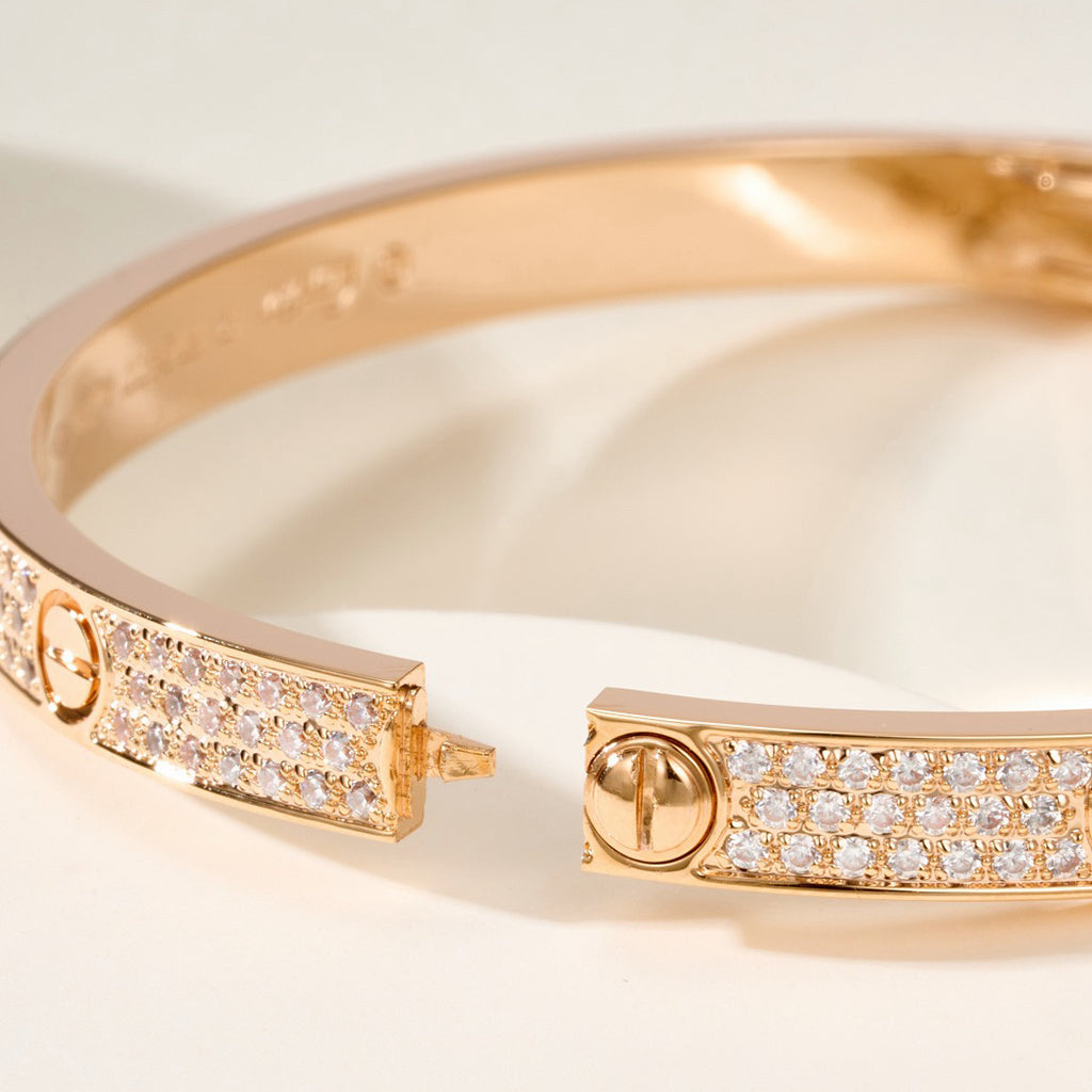 [⭐Hildren Jewelry]LOVE BRACELET 4.8MM DIAMOND-PAVED