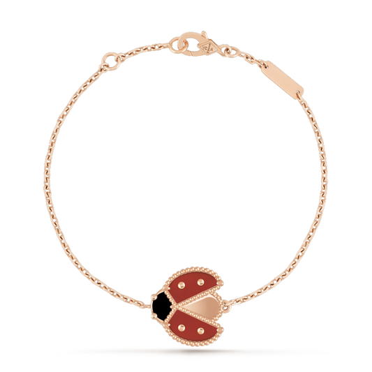 [⭐Hildren Jewelry]LUCKY SPRING 1 MOTIF PINK GOLD BRACELET