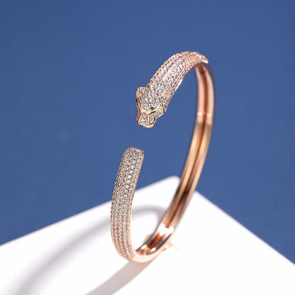 [⭐Hildren Jewelry]PANTHERE FULL DIAMOND OPEN BRACELET