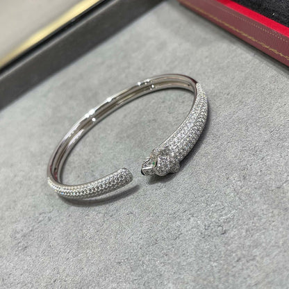 [⭐Hildren Jewelry]PANTHERE FULL DIAMOND OPEN BRACELET