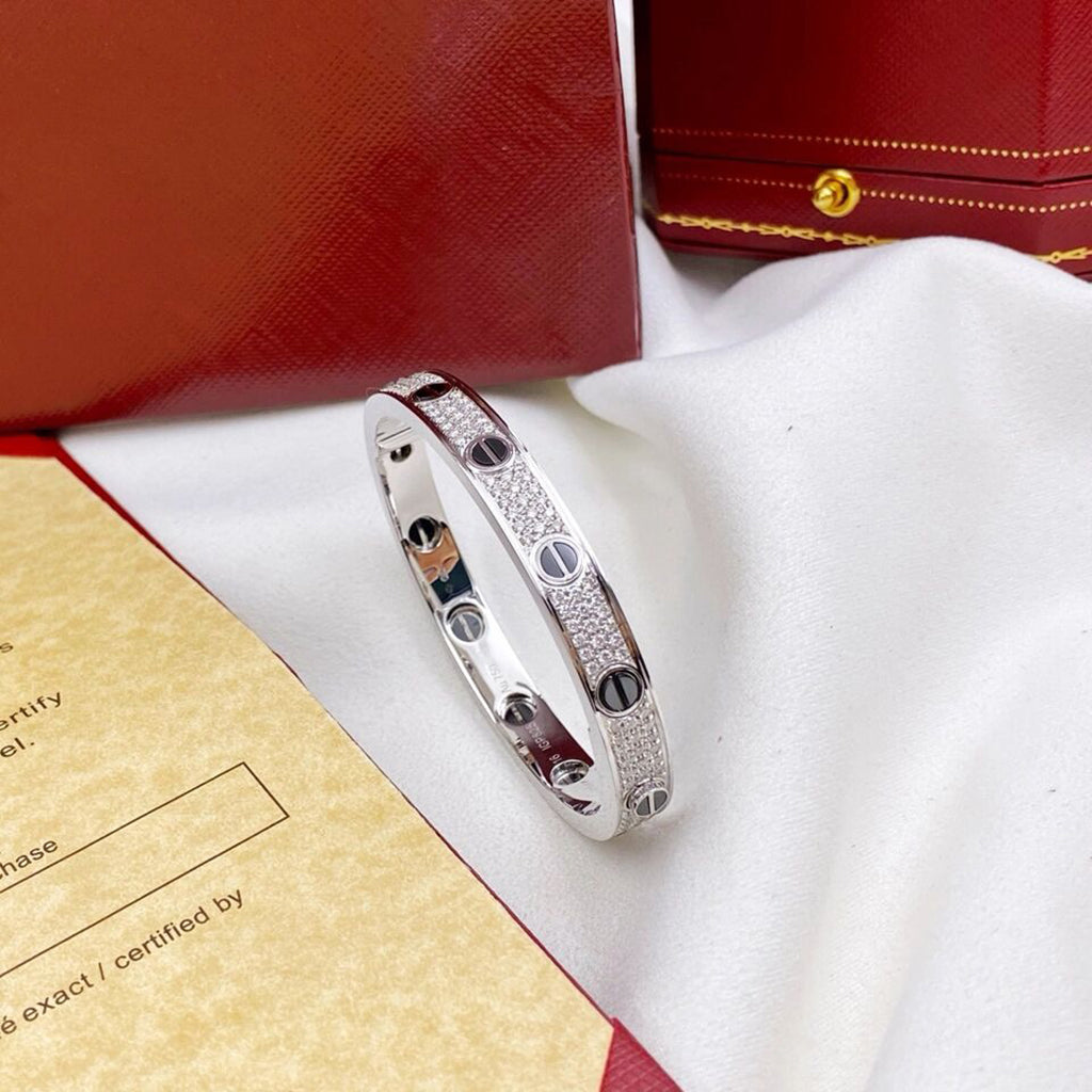 [⭐Hildren Jewelry]LOVE BRACELET 6.1MM DIAMOND-PAVED CERAMIC