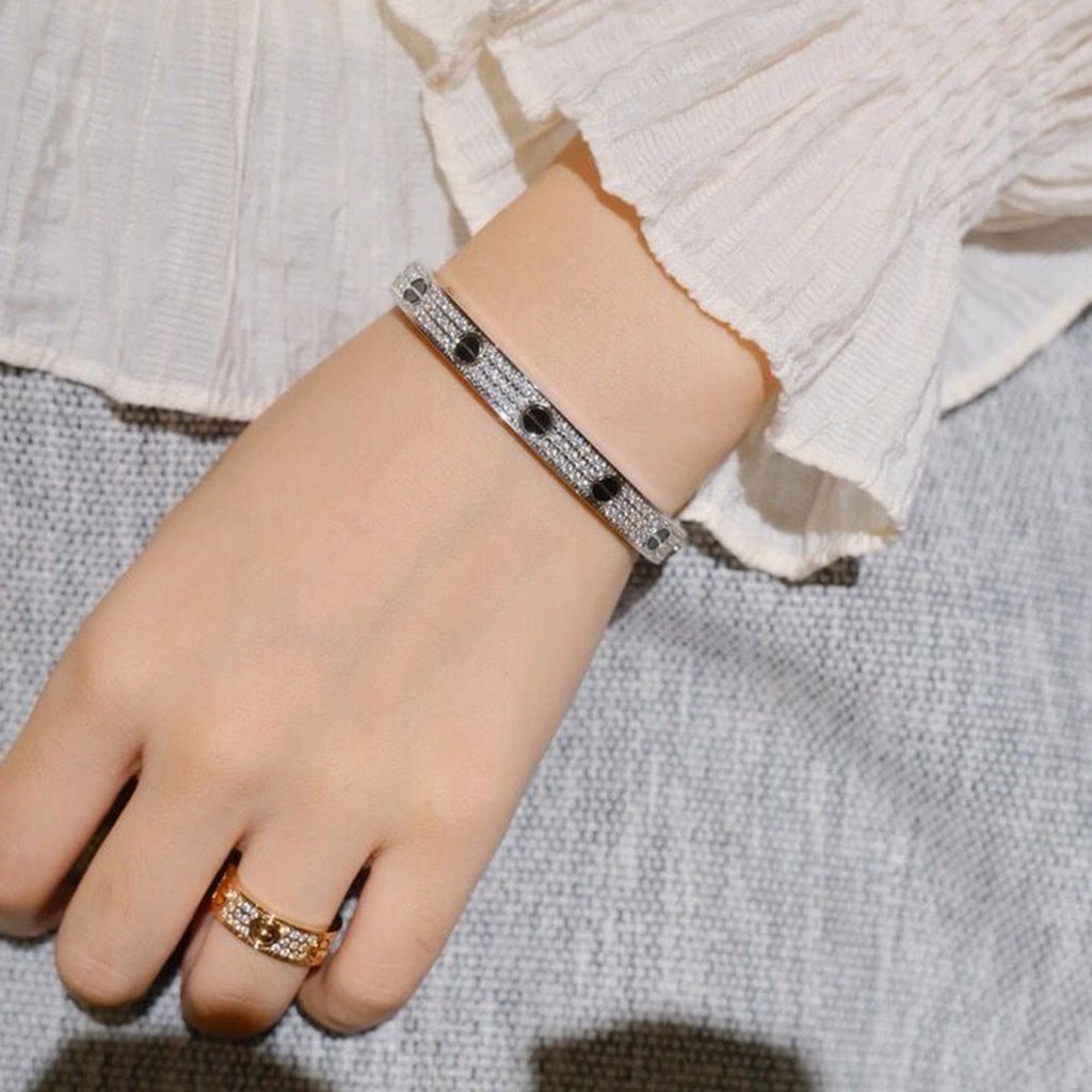[⭐Hildren Jewelry]LOVE BRACELET 6.1MM DIAMOND-PAVED CERAMIC