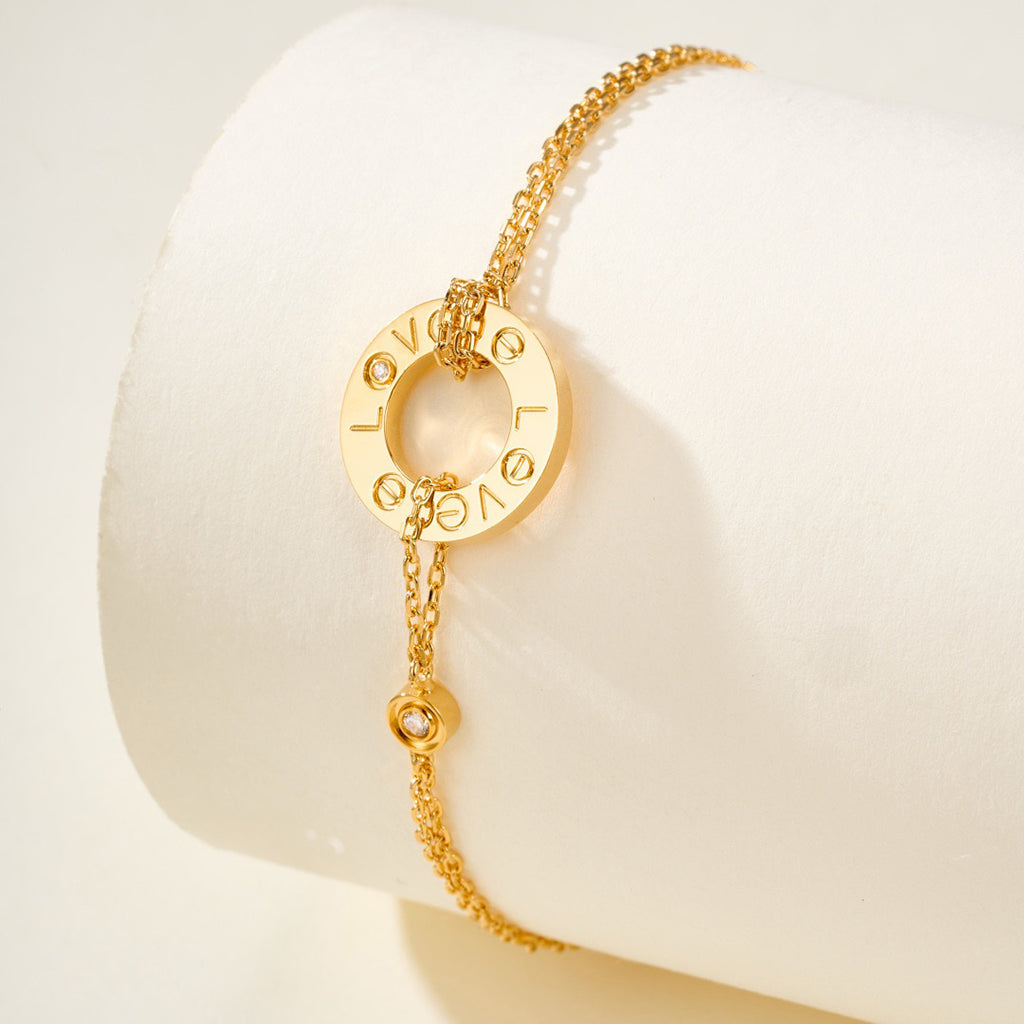 [⭐Hildren Jewelry]LOVE BRACELET 2 DIAMOND