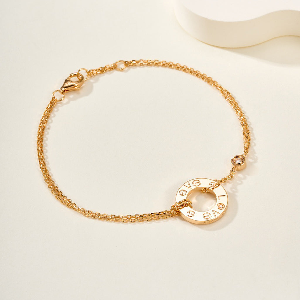 [⭐Hildren Jewelry]LOVE BRACELET 2 DIAMOND