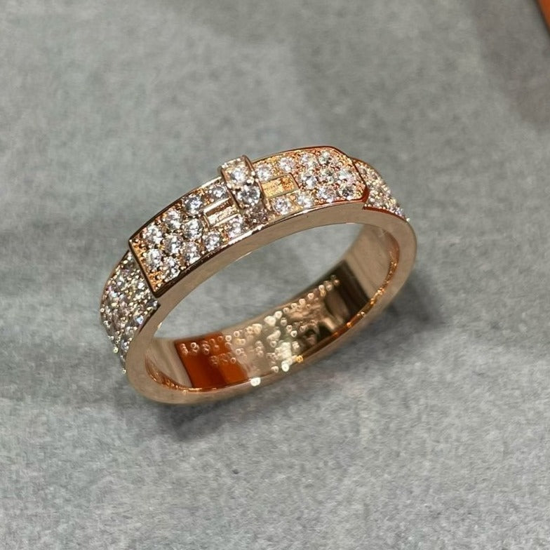 [⭐Hildren Jewelry]KELLY PINK GOLD DIAMOND RING