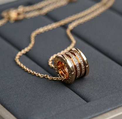 [⭐Hildren Jewelry]ZERO 1 PINK GOLD DIAMOND NECKLACE