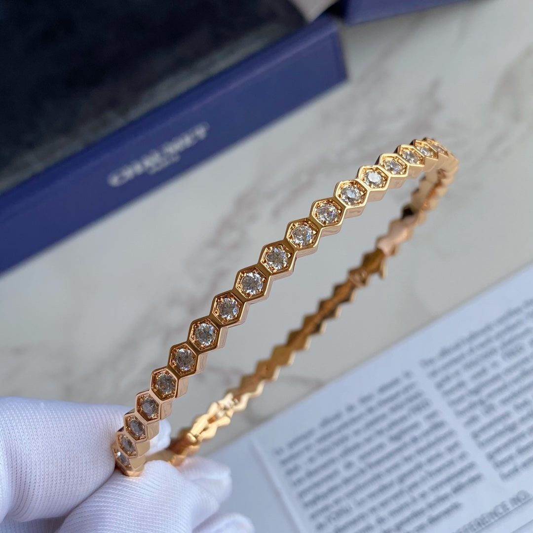 [⭐Hildren Jewelry]BEE LOVE GOLD BRACELET FULL DIAMOND