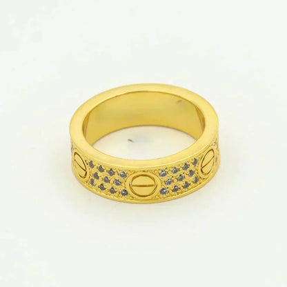 [⭐Hildren Jewelry]LOVE RING 5.5MM DIAMONDS PAVED
