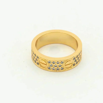 [⭐Hildren Jewelry]LOVE RING 5.5MM DIAMONDS PAVED